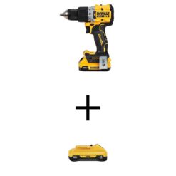 DEWALT DCD805D2WDCB240 20-Volt Lithium-Ion Cordless Brushless Compact 1/2 in. Hammer Drill Kit with (2) 2.0Ah & (1) 4.0Ah Batteries and Charger
