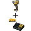 DEWALT DCF809BW230C ATOMIC 20V MAX Cordless Brushless Compact 1/4 in. Impact Driver, (1) 20V 3.0Ah Battery, and 12V to 20V Charger
