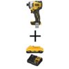 DEWALT DCF809BW240C ATOMIC 20V MAX Cordless Brushless Compact 1/4 in. Impact Driver with 20V 4.0Ah Compact Battery & 12V to 20V MAX Charger