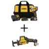 DEWALT DCF809C2W369B ATOMIC 20V MAX Cordless Brushless Compact 1/4 in. Impact Driver Kit and ATOMIC 20V Brushless Compact Recip Saw