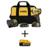 DEWALT DCF809C2WDCB205 Atomic 20-Volt Max Cordless Brushless Compact 1/4 in. Impact Driver Kit with 20-Volt 5.0 Ah Battery Pack