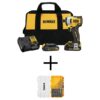DEWALT DCF809C2WWA1180 ATOMIC 20V MAX Cordless Brushless Compact 1/4 in. Impact Driver Kit and Black and Gold Drill Bit Set (10 Piece)