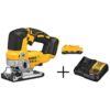 DEWALT DCS334BW230C 20V MAX XR Cordless Brushless Jigsaw, (1) 20V MAX Compact Lithium-Ion 3.0Ah Battery, and 12V-20V MAX Charger