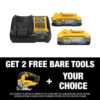 DEWALT DCS334BWP315-2C 20-Volt MAX XR Lithium-Ion Cordless Brushless Jigsaw with Powerstack 5.0 Ah and 1.7 Ah Batteries and Charger