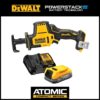 DEWALT DCS369BWP034C ATOMIC 20V MAX Cordless Brushless Compact Reciprocating Saw and 20V POWERSTACK Compact Battery Starter Kit