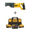 DEWALT DCS380BDCB246CK 20V MAX Cordless Reciprocating Saw, (1) 20V 6.0Ah and (1) 20V 4.0Ah Batteries, and Charger