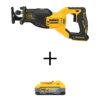 DEWALT DCS382BWDCBP520 20-Volt MAX XR Lithium-Ion Cordless Brushless Reciprocating Saw with POWERSTACK 20-Volt Lithium-Ion 5.0Ah Battery Pack