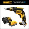 DEWALT DCF620BWP034C 20V MAX XR Cordless Brushless Drywall Screw Gun and 20V MAX POWERSTACK Compact Battery Starter Kit
