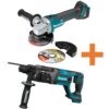 Makita XAG04Z-XRH04Z 18V LXT Brushless 4-1/2 in./5 in. Cut-Off/Angle Grinder and 18V 7/8 in. SDS-Plus Concrete/Masonry Rotary Hammer Drill
