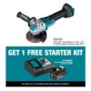Makita XAG25Z-BL1840BD 18V LXT Brushless Cordless 4-1/2 in. / 5 in. X-LOCK Angle Grinder Tool Only w/Bonus 18V 4.0Ah LXT Starter Pack