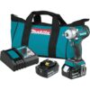 Makita XWT14T 18V LXT Lithium-Ion Brushless Cordless 4-Speed 1/2 in. sq. Drive Impact Wrench Kit with Friction Ring Anvil (5.0Ah)