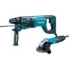 Makita HR2641X1 8 Amp 1 in. Corded SDS-Plus Concrete/Masonry AVT Rotary Hammer Drill with 4-1/2 in. Corded Angle Grinder with Hard Case