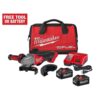 Milwaukee 2880-22 M18 FUEL 18V Lithium-Ion Brushless Cordless 4-1/2 in./5 in. Grinder, Paddle Switch Kit with Two 6.0 Ah Batteries