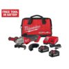 Milwaukee 2882-22 M18 FUEL 18V Lithium-Ion Brushless Cordless 4-1/2 in./5 in. Braking Grinder Kit w/Paddle Switch & (2)6.0 Batteries