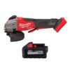 Milwaukee 2888-20-48-11-1865 M18 FUEL 18V Lithium-Ion Brushless Cordless 4-1/2 in./5 in. Grinder w/ Variable Speed and Paddle Switch w/6.0Ah Battery