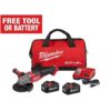Milwaukee 2980-22 M18 FUEL 18V Lithium-Ion Brushless Cordless 4-1/2 in./6 in. Grinder with Paddle Switch Kit and Two 6.0 Ah Battery