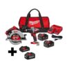 Milwaukee 2992-22-48-11-1865S M18 18V Lithium-Ion Brushless Cordless Hammer Drill/Circular Saw Kit (2-Tool) with 6.0 Ah and 3.0 Ah batteries