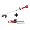 Milwaukee 2825-20ST-2727-20 M18 FUEL 18V Lithium-Ion Cordless Brushless QUIK-LOK String Trimmer and Chainsaw Combo Kit (2-Tool)