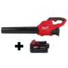 Milwaukee 2724-20-48-11-1850 M18 FUEL 120 MPH 450 CFM 18-Volt Lithium-Ion Brushless Cordless Handheld Blower W/ M18 5.0Ah Battery