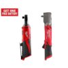 Milwaukee 2457-20-2564-20 M12 12V Lithium-Ion Cordless 3/8 in. Ratchet and 3/8 in. Right Angle Impact Wrench
