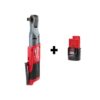 Milwaukee 2558-20-48-11-2420 M12 FUEL 12V Lithium-Ion Brushless Cordless 1/2 in. Ratchet with M12 2.0Ah Battery