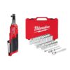 Milwaukee 2566-20-48-22-9004 M12 FUEL 12-Volt Lithium-Ion 1/4 in. High Speed Cordless Ratchet with SAE/Metric Mechanics Tool Set (51-Piece)
