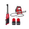 Milwaukee 2569-20-2446-20-48-11-2425-48-11-2425 M12 FUEL 12-Volt 3/8 in. Extended Reach High Speed Cordless Ratchet w/M12 Grease Gun & (2) M12 HO 2.5 Ah Battery Packs