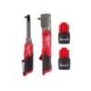 Milwaukee 2569-20-2564-20-48-11-2425-48-11-2425 M12 FUEL 3/8 in. Extended Reach High Speed Cordless Ratchet w/3/8 in. Right Angle Impact Wrench & (2) 2.5 Ah Batteries