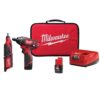 Milwaukee 2401-22-2460-20 M12 12V Lithium-Ion Cordless 1/4 in. Hex Screwdriver Kit with M12 Lithium-Ion Cordless Rotary Tool (Tool Only)