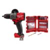Milwaukee 2904-20-48-32-4024 M18 FUEL 18-Volt Lithium-Ion Brushless Cordless Hammer Drill (Tool-Only) with SHOCKWAVE Screw Driver Bit Set (50-Piece)