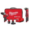 Milwaukee 3404-22-2415-20 M12 FUEL 12V Lithium-Ion Brushless Cordless 1/2 in. Hammer Drill Kit w/M12 3/8 in. Right Angle Drill