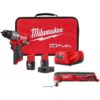 Milwaukee 3404-22-2426-20 M12 FUEL 12V Lithium-Ion Brushless Cordless 1/2 in. Hammer Drill Kit w/M12 Oscillating Multi-Tool