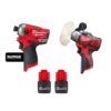 Milwaukee 2551-20-2438-20-48-11-2425-48-11-2425 M12 FUEL SURGE 12V 1/4 in. Hex Impact Driver w/M12 12V Variable Speed Polisher/Sander & (2) M12 HO 2.5 Ah Battery Packs