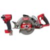 Milwaukee 2953-20-2830-20 M18 FUEL 18-Volt Lithium-Ion Brushless Cordless 1/4 in. Hex Impact Driver and 7-1/4 in. Rear Handle Circular Saw