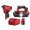 Milwaukee 3453-20-2429-20-48-59-2420 M12 FUEL 12-Volt Lithium-Ion Brushless Cordless 1/4 in. Hex Impact Driver/Bandsaw Combo Kit w/One 2.0Ah Battery, Charger