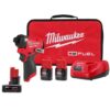 Milwaukee 3453-22-48-11-2460 M12 FUEL 12-Volt Lithium-Ion Brushless Cordless 1/4 in. Hex Impact Driver Kit with M12 6.0Ah Battery