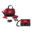 Milwaukee 3650-21P-0880-20 M18 18V Lithium-Ion Compact Brushless Cordless Impact Driver Kit w/2.0Ah Battery, Charger, Bag & M18 2 Gal Wet/Dry Vac