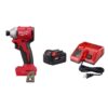 Milwaukee 3651-20-48-59-1850 M18 18-Volt Lithium-Ion Compact Brushless Cordless 1/4 in. Impact Driver with M18 5.0Ah Battery and Charger