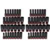 Milwaukee 49-66-7016-49-66-7016 SHOCKWAVE 1/2 in. Drive SAE and Metric 6 Point Impact Socket Set (58-Piece)