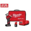 Milwaukee 2555-22 M12 FUEL 12V Lithium-Ion Brushless Cordless Stubby 1/2 in. Impact Wrench Kit with One 4.0 and One 2.0Ah Batteries