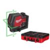 Milwaukee 3522-21-48-22-8450 Green 100 ft. Cross Line & Plumb Points Rechargeable Laser Level w/ Lithium-Ion USB Battery, Charger & PACKOUT Tool Box