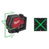Milwaukee 3522-21-48-35-1111 Green 100 ft. Cross Line and Plumb Points Rechargeable Laser Level with REDLITHIUM Lithium-Ion USB Battery and Target