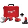 Milwaukee 2470-21-48-11-2460 M12 12V Lithium-Ion Cordless PVC Shear Kit with 6.0Ah Battery