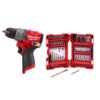 Milwaukee 3403-20-48-32-4024 M12 FUEL 12-Volt Lithium-Ion Brushless Cordless Drill Driver (Tool-Only) with SHOCKWAVE Screw Driver Bit Set (50-Piece)