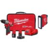 Milwaukee 3403-22-2367-20 M12 FUEL 12V Lithium-Ion Brushless Cordless 1/2 in. Drill Driver Kit w/M12 ROVER Service Light