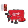 Milwaukee 3403-22-48-89-4670 M12 FUEL 12-Volt Cordless Lithium-Ion Brushless 1/2 in. Drill Driver Kit and SHOCKWAVE Titanium Drill Bit Kit
