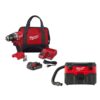 Milwaukee 3601-21P-0880-20 M18 18V Lithium-Ion Brushless Cordless Compact Drill/Driver w/ (1) 2.0Ah Battery, Charger & Bag w/ M18 2 Gal Vac