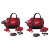 Milwaukee 3601-21P-3650-21P M18 18V Lithium Ion Brushless Cordless 1/2 in Compact Drill & Impact Driver w/(2) 2.0 Ah Batteries, Charger, Tool Bag