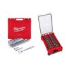 Milwaukee 48-22-9010-49-66-6802 1/2 in. Drive SAE/Metric Ratchet & Socket Tool Set & 1/2 in. Drive SAE Deep Well PACKOUT Impact Socket Set (62-Piece)