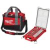 Milwaukee 48-22-9481-48-22-8321 3/8 in. Drive SAE Ratchet and Socket Mechanics Tool Set with PACKOUT Case (28-Piece) and 15 in. PACKOUT Tool Bag